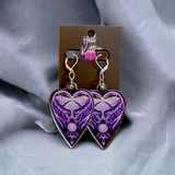 Luna Moth Ouija Acrylic Dangles Purple (Earrings)