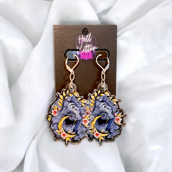 Moon Maiden Acrylic Dangles (Earrings)