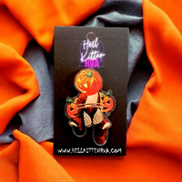 Pumpkin Pinup Acrylic Pin