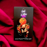 Pumpkin Pinup Acrylic Pin