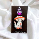 Mushroom Kittie Acrylic Pin