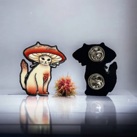 Mushroom Kitty Enamel Pin