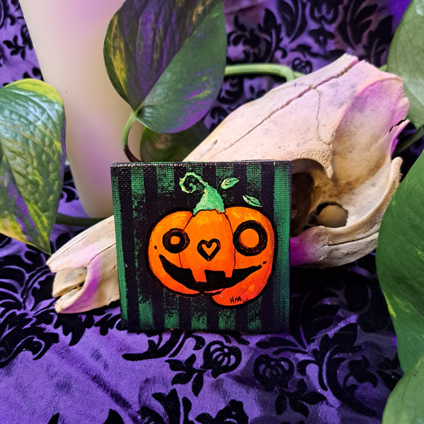 3x3 Hand Painted Pumpkin Mini