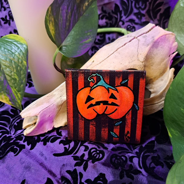 3x3 Hand Painted Pumpkin Mini