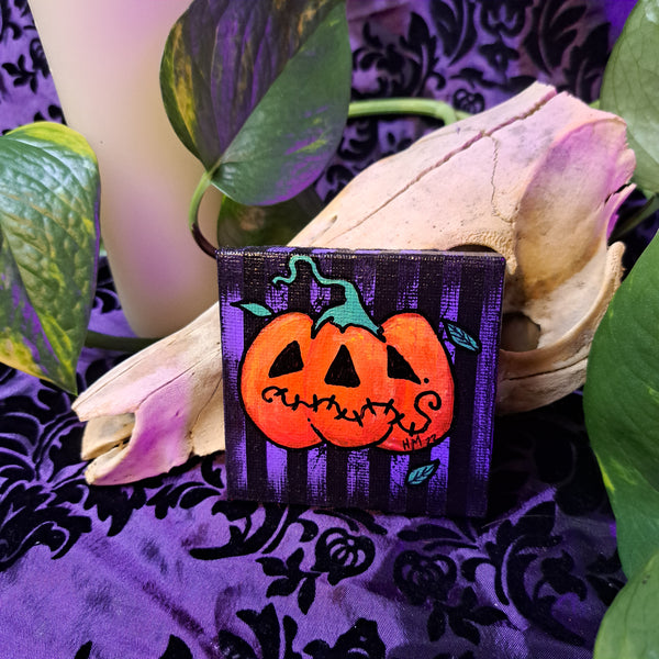 3x3 Hand Painted Pumpkin Mini