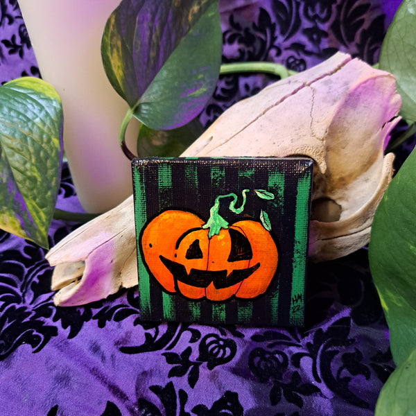 3x3 Hand Painted Pumpkin Mini