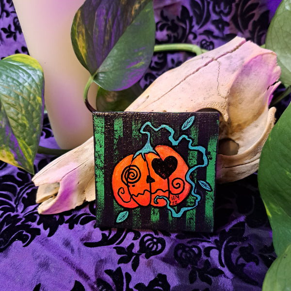 3x3 Hand Painted Pumpkin Mini