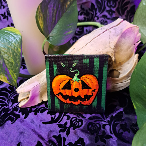 3x3 Hand Painted Pumpkin Mini