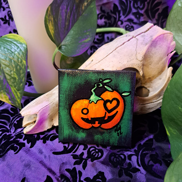 3x3 Hand Painted Pumpkin Mini