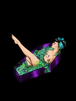 Bathtub Coffin Pinup (Sticker)