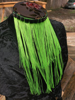 Divine Possum Fringe Collar Lime Green