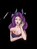 Purple Demon Pinup (Sticker)