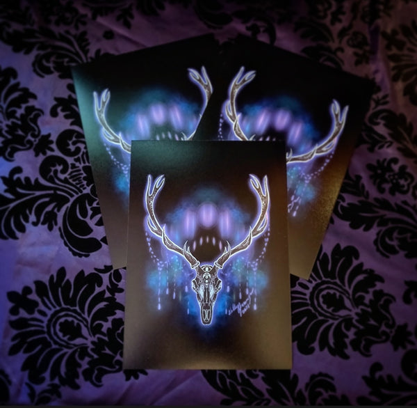 Moon Deer Blue (Print)