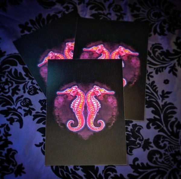 Diaphonized Seahorse Twin Flames (Print)