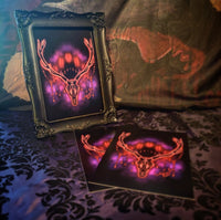 Moon Deer Purple Fog (Print)