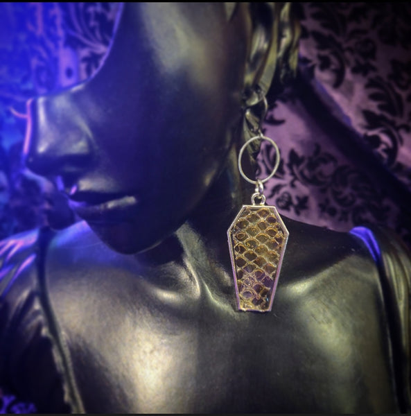 Snakeskin Shed Coffins (Earrings)