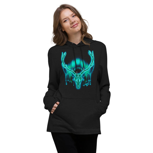 Moon Dear Teal Unisex Lightweight Hoodie