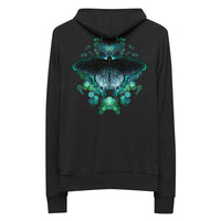Blue Moth Unisex zip hoodie